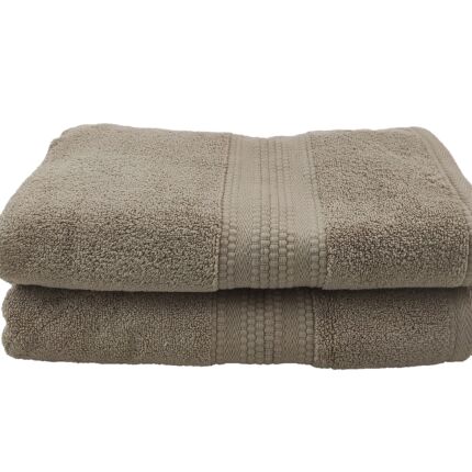 Soft beige cotton towel TW-013, 40X60cm, highly absorbent for bathroom essentials by Ramsha Home.