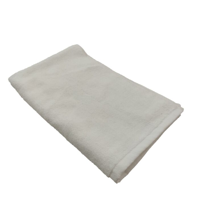 White cotton bath towel TW-016, 40X60cm, soft and absorbent for bathroom essentials by Ramsha Home.