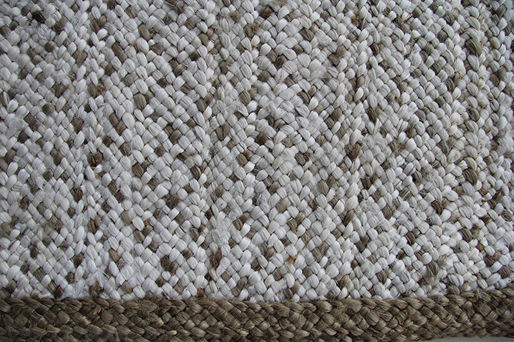 Versatile Handmade Crochet Rug for Living Room or Bedroom Sustainable Crochet Rug in Natural Fibers