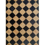 Luxurious Handmade Natural & Black Color Jute Braided Rug with Tassel- BR 030 (200x300cm)