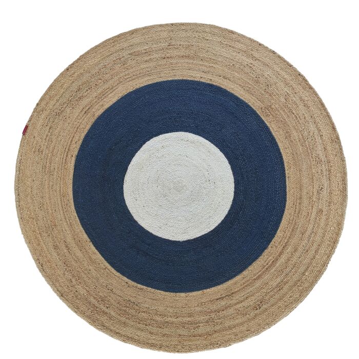 Stylish braided jute floor round rug BR 074 for home decor 200 cm by Ramsha Home