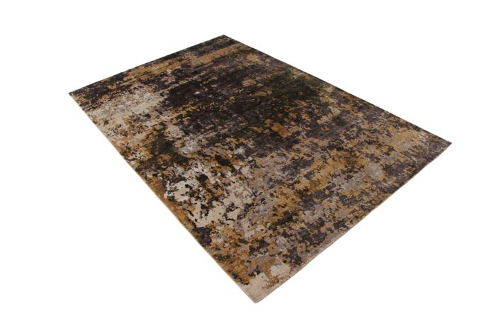 Plush Printed Hand Knotted Carpet with Intricate Design