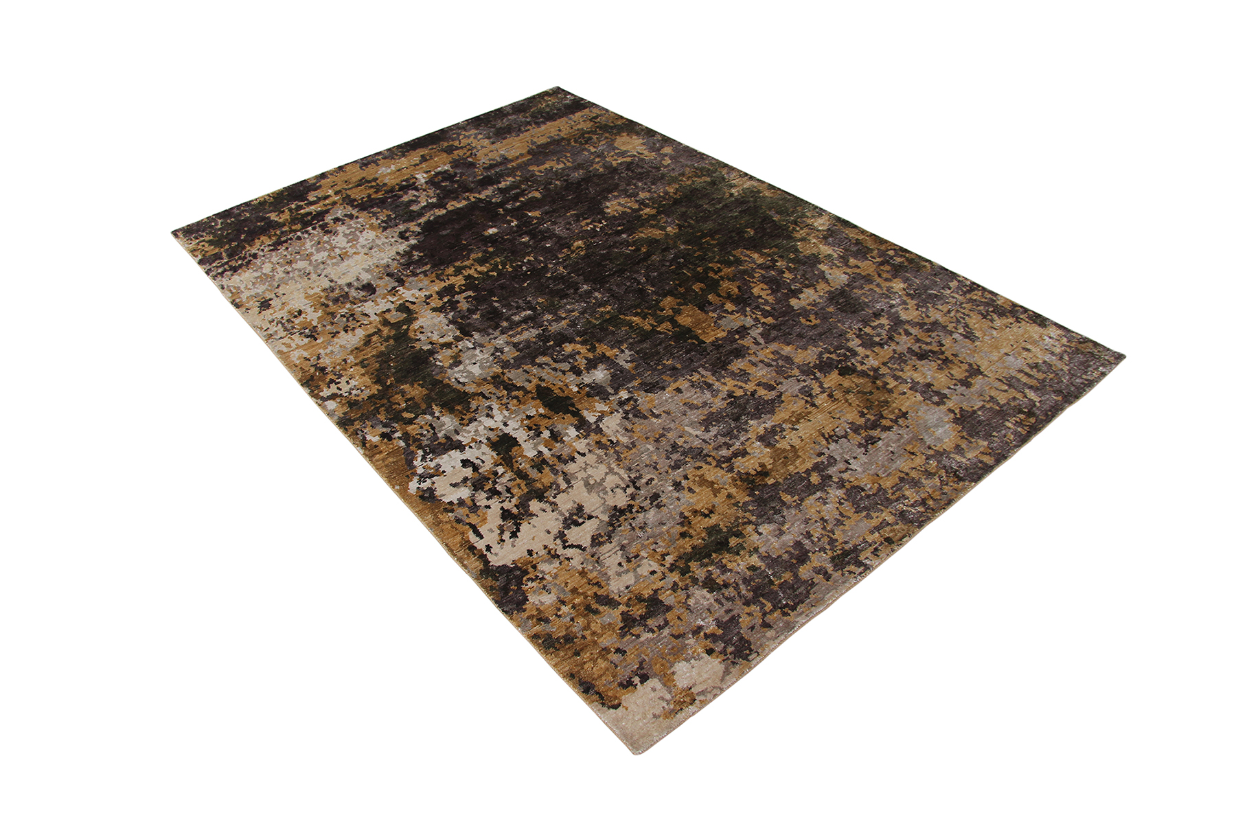 Rectangular Printed Hand Knotted Carpet with Assorted Colors (200x300cm) Plush Printed Hand Knotted Carpet with Intricate Design