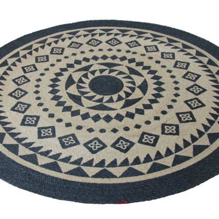 Stylish braided jute floor round rug BR 075 for home decor 200cm by Ramsha Home