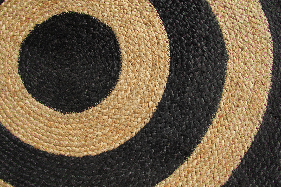 Handmade Natural & Black Braided Jute Floor Rug BR 072 (80x200cm) By Ramsha Home Handmade natural and black braided jute floor rug BR 072, ideal for small spaces. By Ramsha Home.