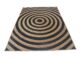 Handmade natural & black braided jute floor rug BR 072, 170x240cm, ideal for living room decor.