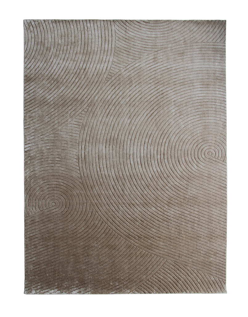 Decorative Grey Hand Knotted Rug for Guest Room Decor (250x350cm) Versatile Grey Hand Knotted Rug for Various Spaces