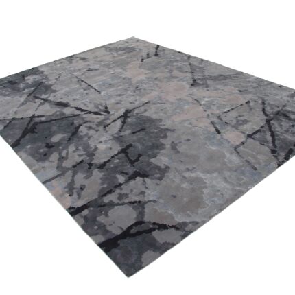 Rectangular Hand Knotted Carpet in Multicolor