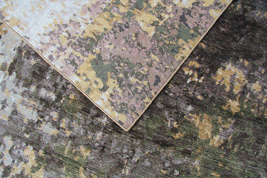 Entryway Printed Hand Knotted Carpet Multi Color - KNTC 22 (200x300cm) Vibrant Printed Hand Knotted Carpet for Entryway