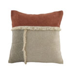 Decorative Multicolor Fringed Cotton Cushion for Home