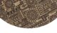 Stylish Jute Printed Round Rug in 120 cm Size