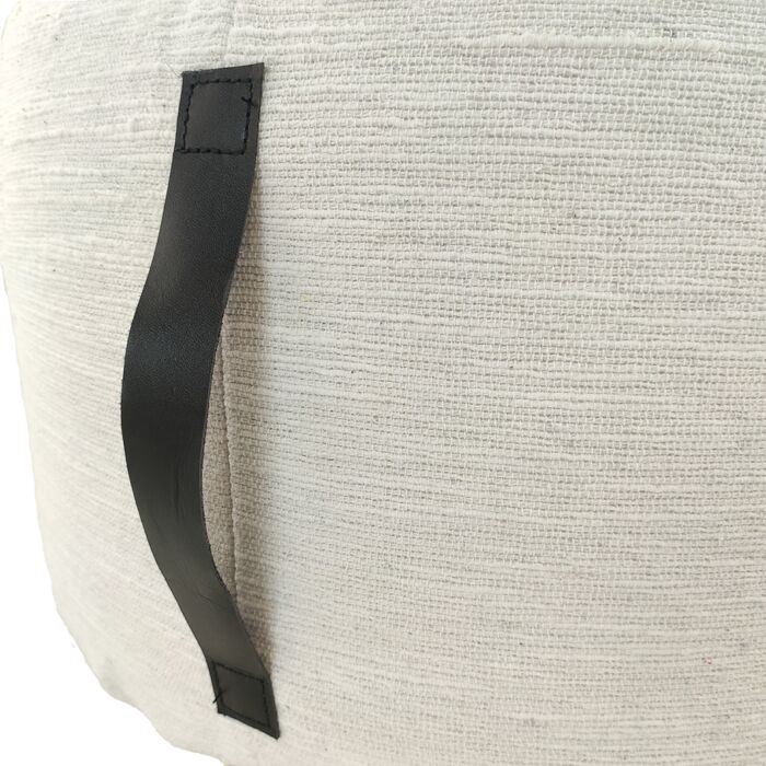 Outdoor pouf in white color PF-099, 50X50X30cm