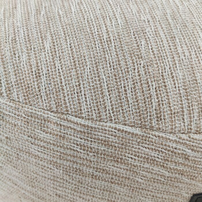 Guest room decor pouf in white and beige PF-098, 50X50X30cm