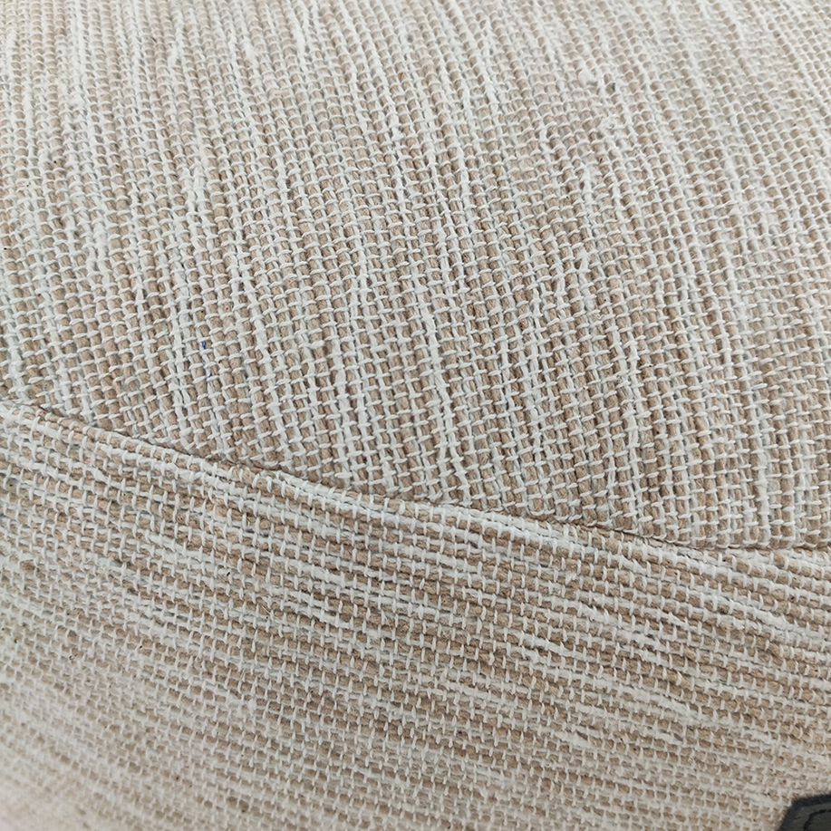 Stylish Square Pouf for Guest Room - White and Beige PF-098, 50X50X30cm Guest room decor pouf in white and beige PF-098, 50X50X30cm