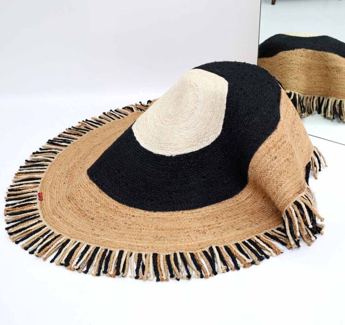 Handwoven braided jute rug highlighting natural texture, strength, and timeless rustic appeal