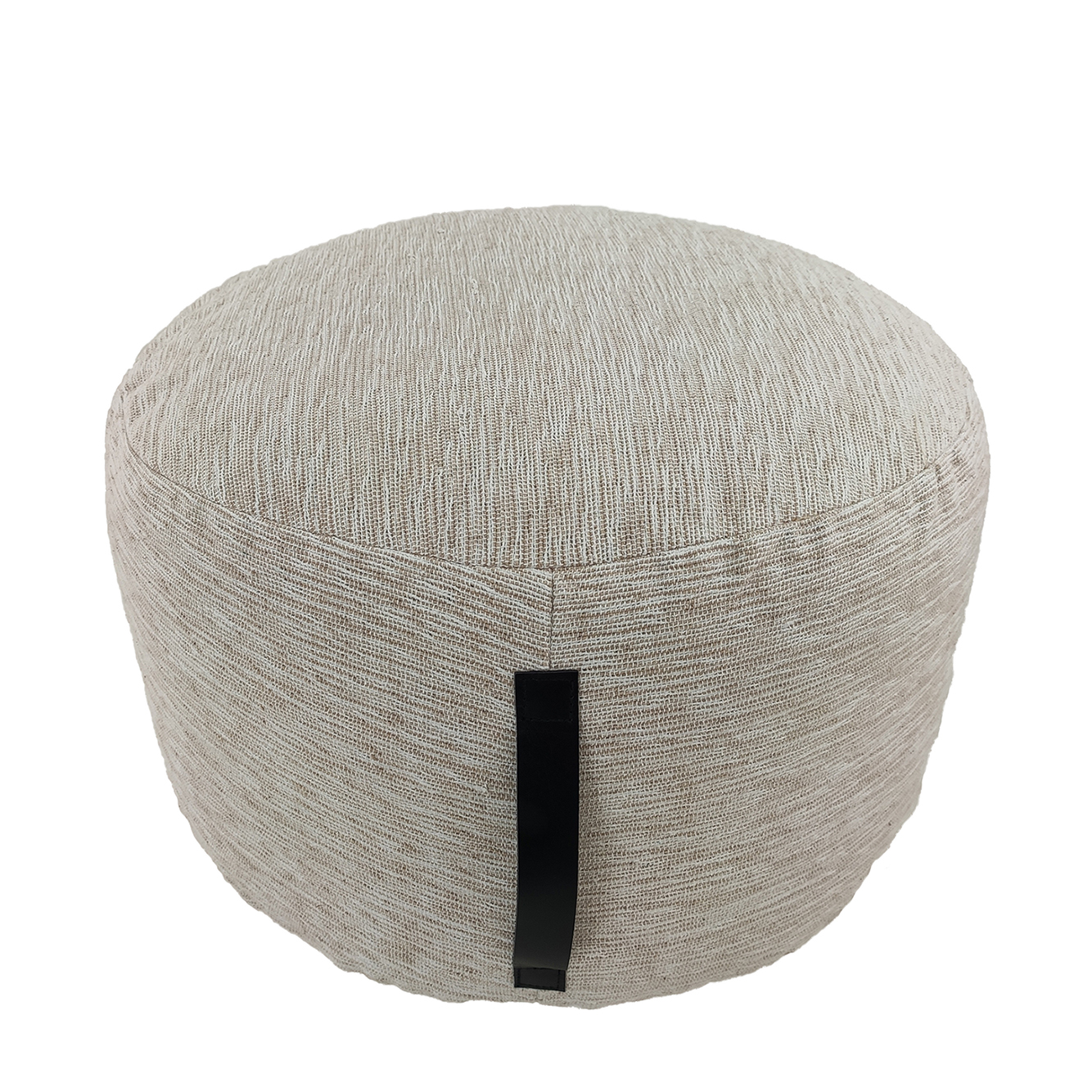 Guest Room Decor Pouf in Elegant White and Beige - PF-098, 50X50X30cm Square pouf for guest room in white and beige PF-098, 50X50X30cm