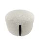 Square balcony pouf PF-099, white color, 50X50X30cm