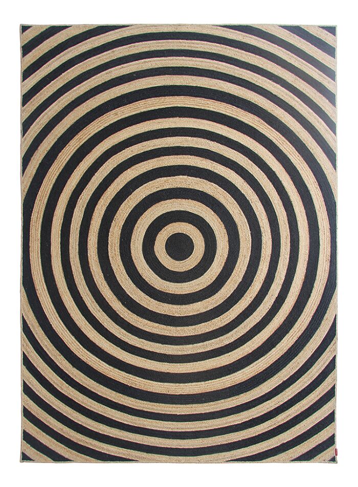 Amazing Handmade Natural & Black Jute Floor Braided Rug - BR 072 (250x350cm)