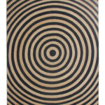 Handmade Natural & Black Jute Floor Braided Rug - BR 072 (300x400cm)