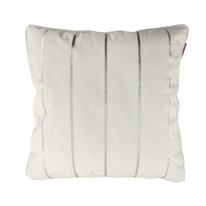 Premium velvet cushion cover CS-099 with lining, enhancing window seat decor, cafe cushion in white color 45X45cm by Ramsha Home