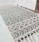 Side Close-up View of Wool and Cotton Handmade Woven Rug - Ramsha Home