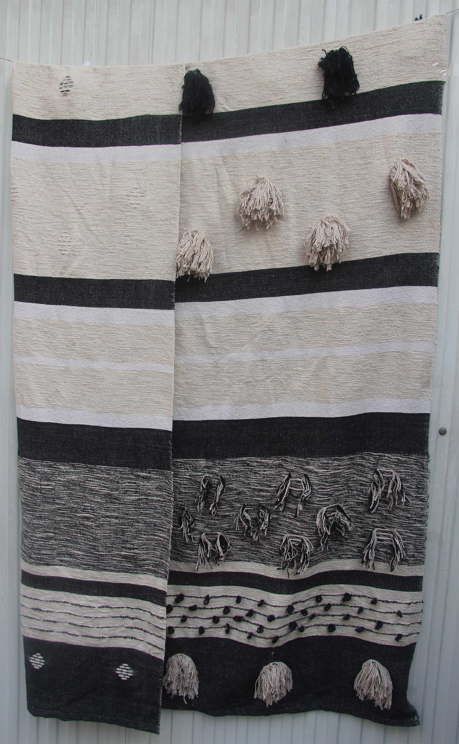 Handcrafted Bedroom Throw TAL-044 Multi Color 125x150cm by Ramsha Home Luxurious modern bedroom throw TAL-044 multi-color 125x150cm by Ramsha Home