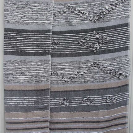 Multi-color decorative cotton and wool throw TAL-047 125x150cm by Ramsha Home