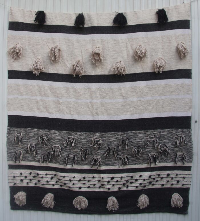 Artistic modern bedroom throw TAL-044 multi-color 125x150cm by Ramsha Home