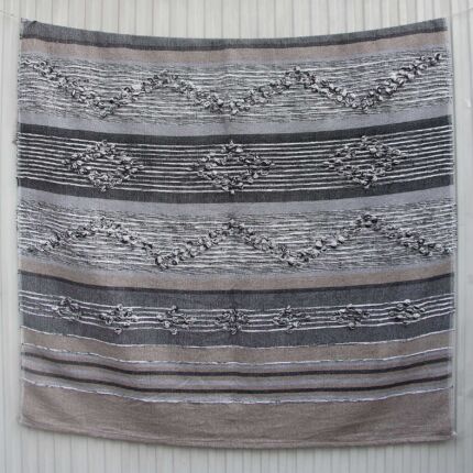 Multi-color cozy cotton and wool decorative throw TAL-047 125x150cm by Ramsha Home