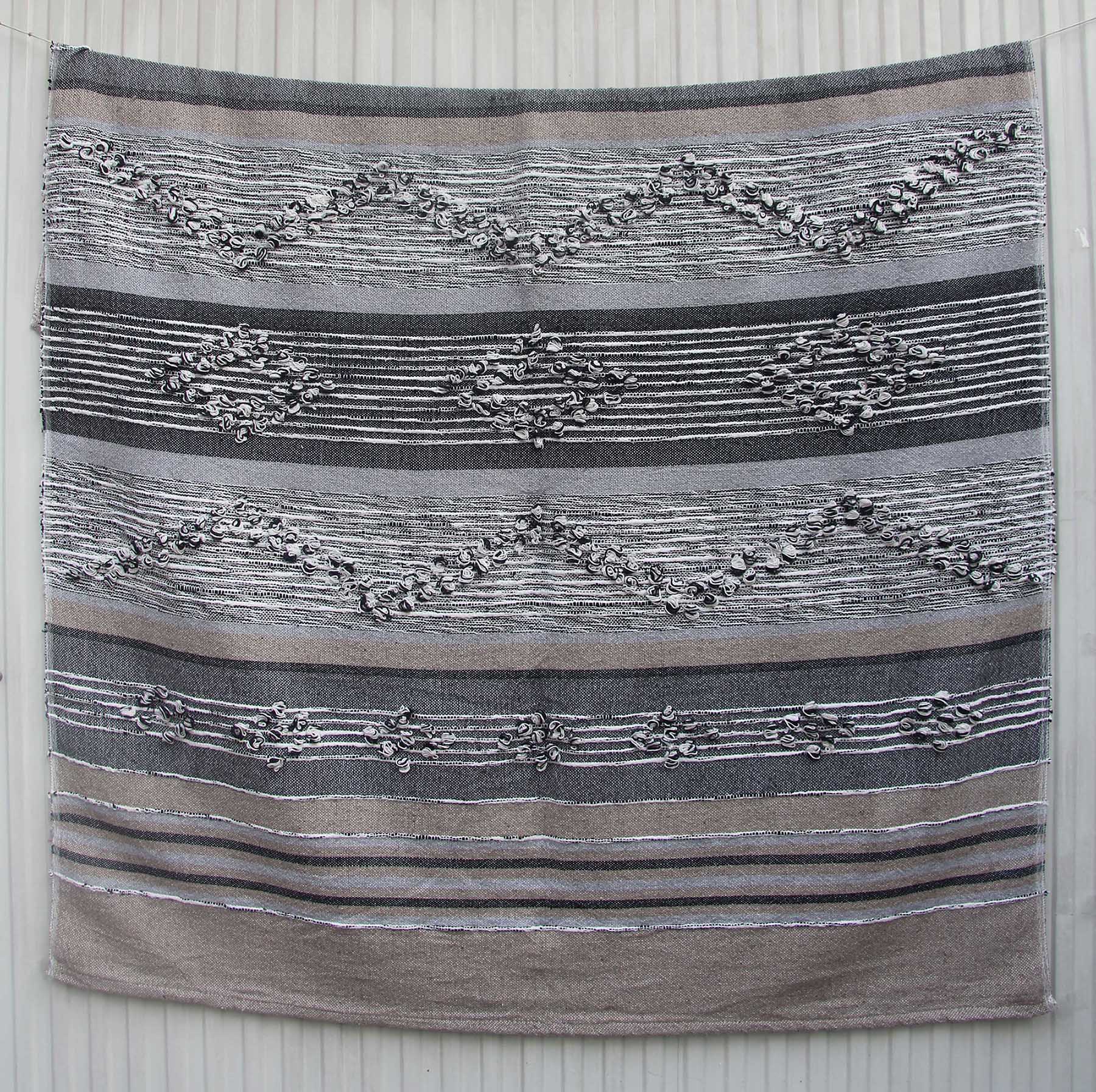 Vibrant Multi-Color Cotton and Wool Decorative Throw TAL-047 125x150cm by Ramsha Home Multi-color cozy cotton and wool decorative throw TAL-047 125x150cm by Ramsha Home