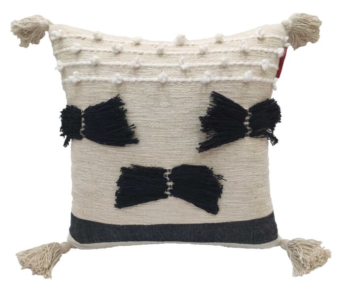 Premium quality multi-color cotton and wool home decor cushion - CS-286 45X45cm by Ramsha Home