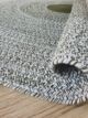 Handcrafted dark green and white cotton rug for living room - BR 079 (90cm) by Ramsha Home