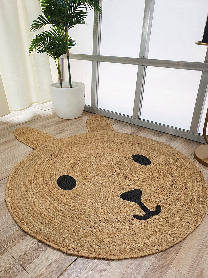 Artistic Handmade Braided Jute Rug for Interiors - BR 078 (100cm) by Ramsha Home Artistic handmade braided jute rug for interiors - BR 078 (100cm) by Ramsha Home