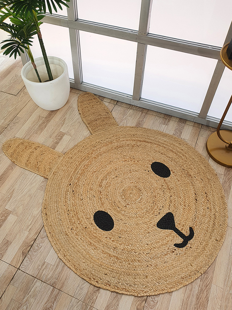 Handcrafted Braided Jute Rug for Living Room - BR 078 (100cm) by Ramsha Home Handcrafted braided jute rug for living room - BR 078 (100cm) by Ramsha Home