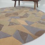 Luxurious handmade round area rug with multi colors HTWV 50 (200cm) by Ramsha Home