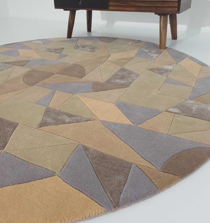 Luxurious handmade round area rug with multi colors HTWV 50 (200cm) by Ramsha Home