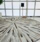 Chic multi-color leather carpet for modern interiors - LR 018 (120cm) by Ramsha Home