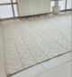 Durable home decor polyester rug SR 022 (80x200cm) in white color by Ramsha Home