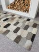 Vibrant multi-color leather rug for living room decor - LR 011 (80x200cm) by Ramsha Home