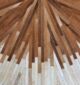Chic multi-color leather circular carpet for modern interiors - LR 016 (200cm) by Ramsha Home
