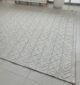 Stylish white polyester rug SR 022 (80x200cm) for modern interiors by Ramsha Home