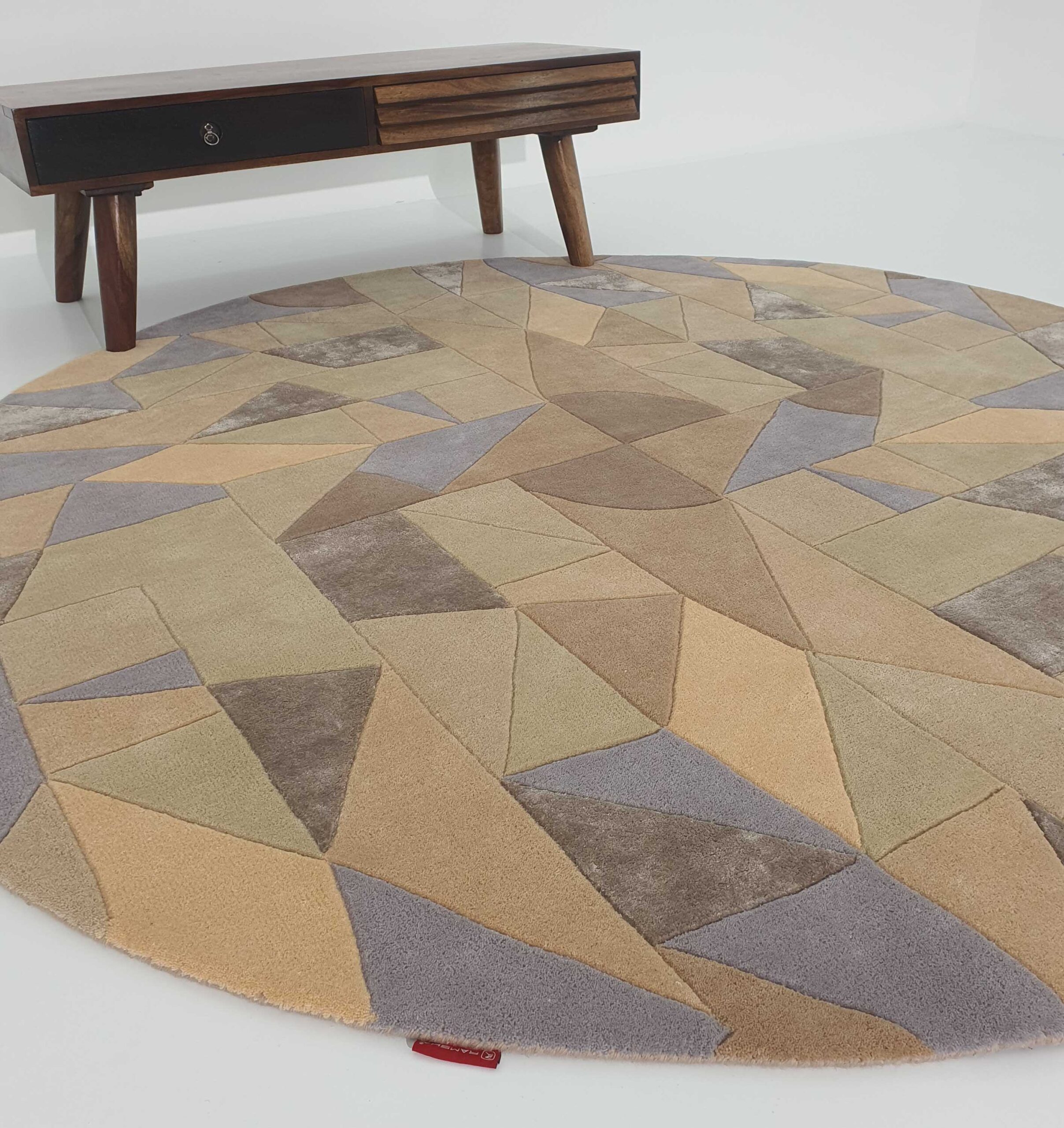 Stylish Handmade Round Rug with Multi Colors - HTWV 50 (200cm) by Ramsha Home Stylish handmade round rug with multi colors HTWV 50 (200cm)