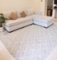 Hand woven wool rug from India, perfect as a bohemian hallway rug or indoor rug for modern homes in UAE and Dubai.