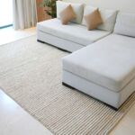 Hand woven wool hallway rug from India, stylish bohemian woven rug for homes in UAE and Dubai.