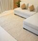 Hand woven wool hallway rug from India, stylish bohemian woven rug for homes in UAE and Dubai.