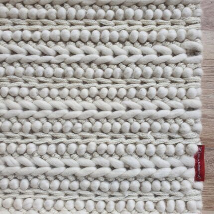 Handcrafted natural color woven rug SRN 028, 80x200cm for sophisticated interiors by Ramsha Home