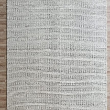 White bedroom woven rug SRN 031, 170x240cm for a modern touch by Ramsha Home