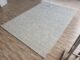 Modern white bedroom decor woven rug SRN 031, 170x240cm by Ramsha Home