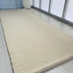 Elegant natural color woven rug SRN 032, 80x200cm for living room decor by Ramsha Home