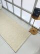 Handcrafted natural color living room rug SRN 032, 80x200cm by Ramsha Home